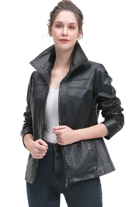 Trendy women’s clothing with a modern twist   BGSD Women Joyce Lambskin Leather Jacket