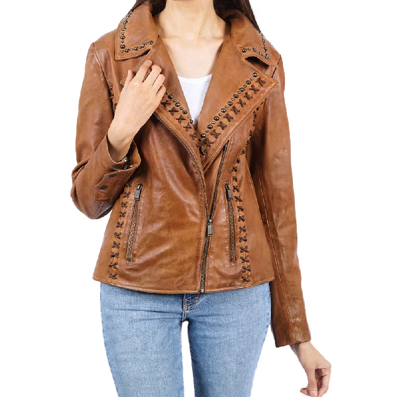 Sasha Asymmetrical Zip Sasha Leather Jacket