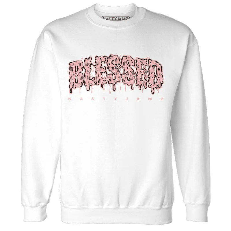 NastyJamz AJ 11 Low Legend Pink Sweatshirt Match Blessed Text