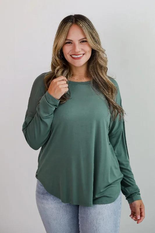 Callie Everyday Long Sleeve Tee - DU DEAL