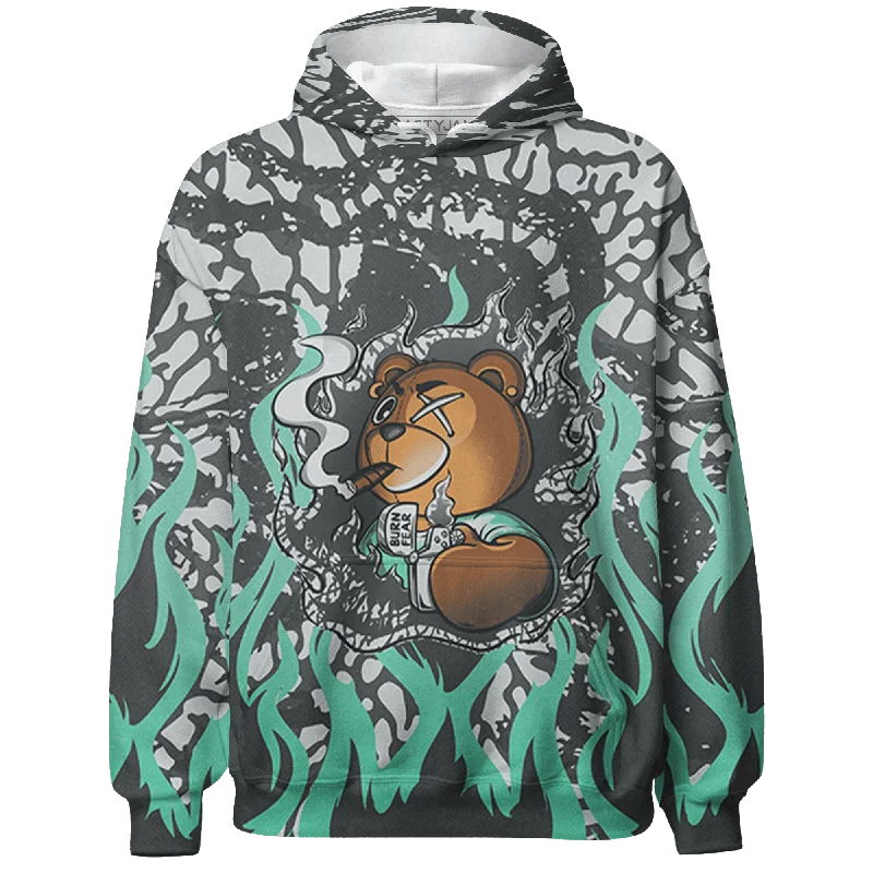 NastyJamz Green Glow 3s Hoodie Match BER Burn Fear 3D All-Over Print