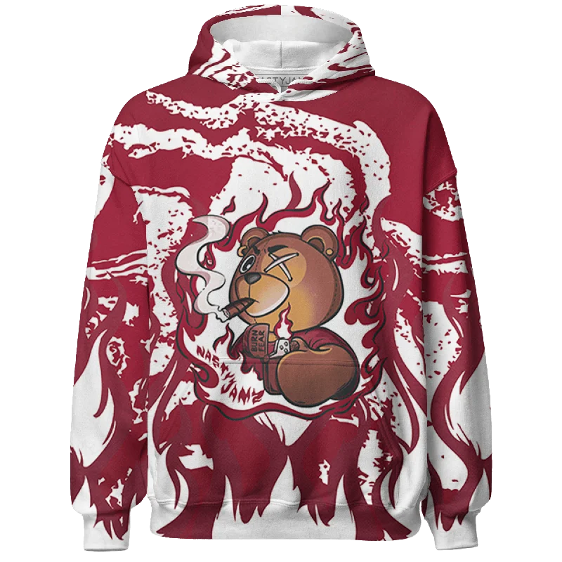 NastyJamz High White Team Red 1s Hoodie Match BER Burn Fear 3D All-Over Print