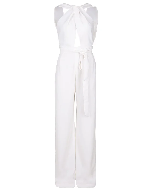 Ivory Wrap Style Jumpsuit