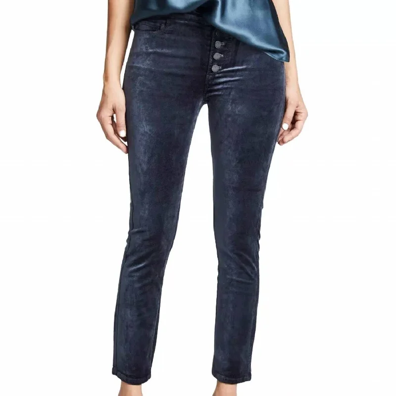 Express your style with fashionable women’s clothing   Hoxton Ankle Peg Jean With Exposed Buttons In Midnight Slate