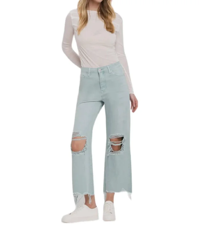 Stylish women’s clothing designed for comfort   Leslie Vintage Crop Flares Jeans In Cloud Blue