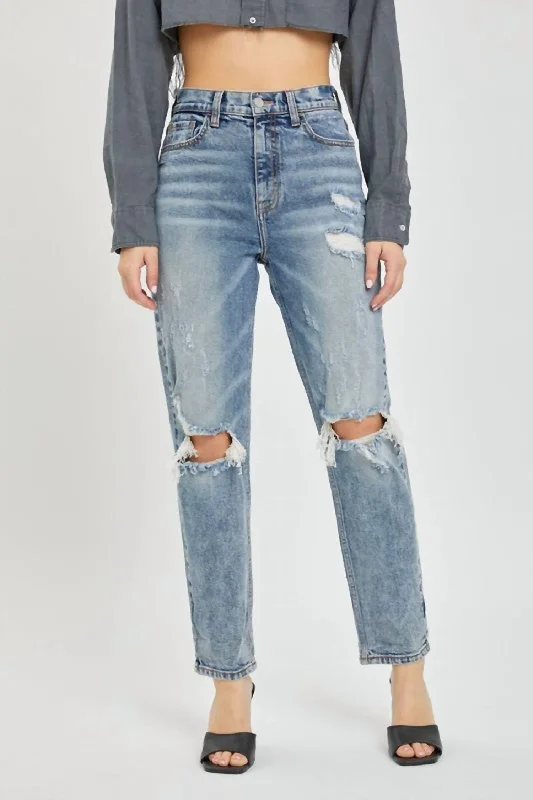 Versatile fashion for every type of woman   Remi Mom Jean In Medium Wash