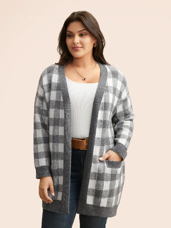 Supersoft Essentials Plaid Drop Shoulder Cardigan