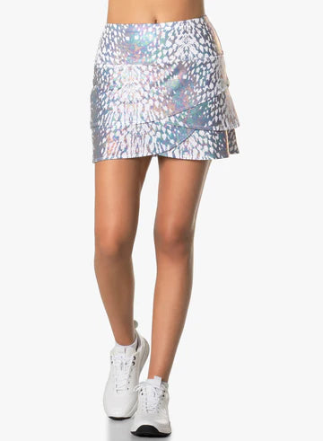 Oil Slick Scallop Skort-short