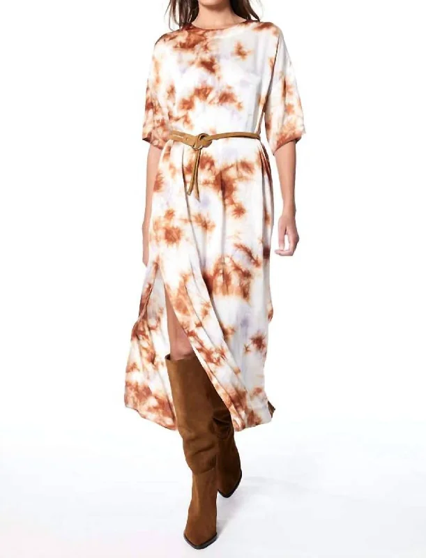 Essential women’s clothing for every season   Quin Tshirt Maxi Dress In Cosmic Thistle