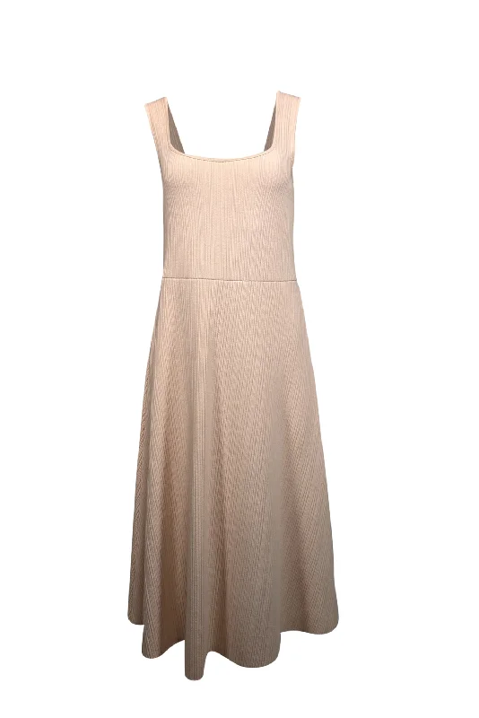 Bold and sophisticated looks for every woman   Vince - Light Blush Ribbed Knit Midi Dress Sz L
