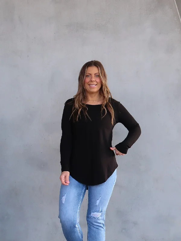 Premium quality women’s clothing at affordable prices   Megan Long Sleeve Top - Black